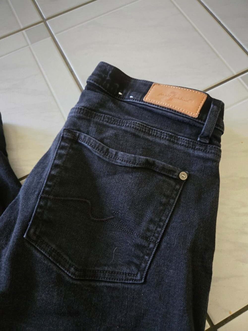 7 For All Mankind Josefina Skinny Boyfriend Jeans Black 26 - Picture 2 of 7